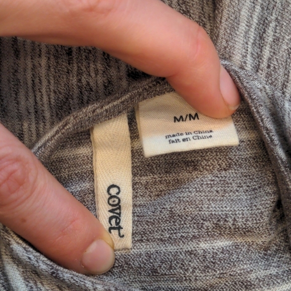 Covet tank top. Fits more like a looser small. - Picture 3 of 4